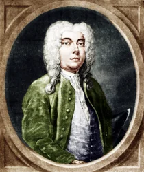 Francesco Bernardi SENESINO - gravure. Italiaanse mannelijke mezzo-sopraan castraat. 1680-1750. zong in Handel