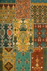 Franse renaissanceschildering van tapijt, 1898