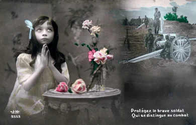 Franse WWI ansichtkaart, 1914-1918