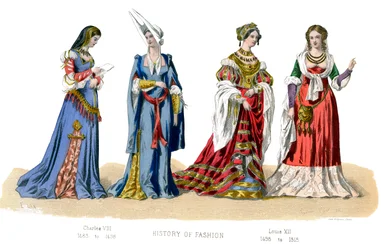 Frans kostuum: Charles VIII, Louis XII, 1882