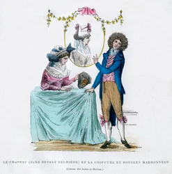 Franse mode en kapsel, begin 19e eeuw 1882-1884