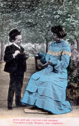 Franse romantische ansichtkaart, ca. 1900