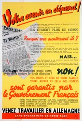 Franse arbeiders voor Duitsland poster, ca. 1942-ca. 1944