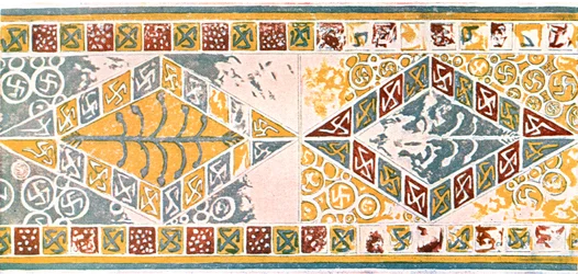 Fries in de kerk van Saint-Pierre-de-Clages, Zwitserland, 1928