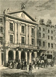 Voorzijde van het oude Drury Lane Theatre