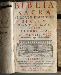 Frontispice van de Heilige Bijbel van Sixtus V (1520-1590)