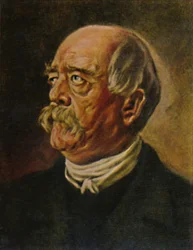Fürst Bismarck 1815-1898. de ijzeren kanselier schilderij van P. Krom, 1934