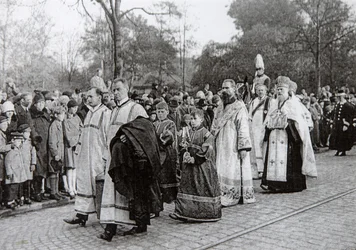 Begrafenis van Tsarina Maria Fjodorovna van Rusland, Roskilde, Denemarken, 19 oktober 1928