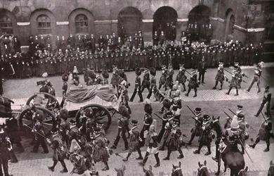 Begrafenisstoet van koning Edward VII, Whitehall, Londen, 20 mei 1910