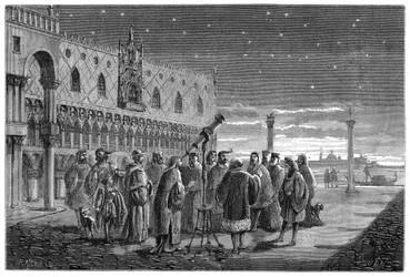 Galileo demonstreert zijn telescoop, Venetië, 1609