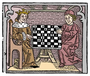 Spel en schaakspel, 1474 1956