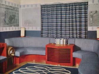 Speelkamer - cocktailbar in het Londense huis van de graaf van Jersey, 1938