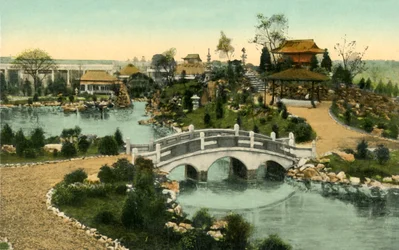 Tuin van het drijvende eiland, Kroningstentoonstelling, Londen, 1911.