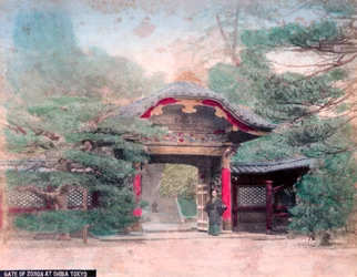 Poort van de Zojoji Boeddhistische Tempel, Shiba Park, Tokio