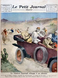 Generaal Gouraud ontsnapt aan een moordaanslag op weg van Damascus naar Kuneitra, 1921