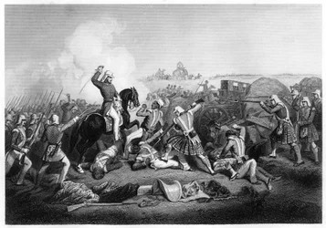 Generaal Havelocks aanval op Nana Sahib bij Futtypore, 1857, c1860