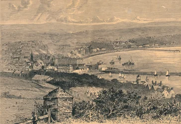 Algemeen uitzicht op Douglas, 1880