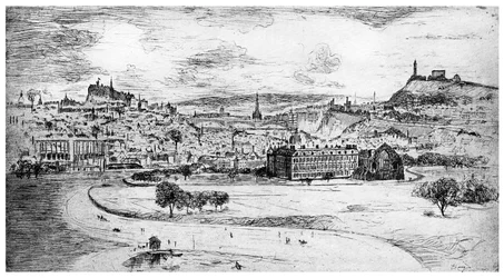 Algemeen Uitzicht op Edinburgh, vanaf Arthurs Seat, 1900