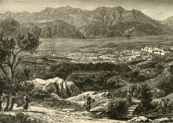 Algemeen uitzicht op Sparta, gerestaureerd, 1890