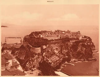 Algemeen uitzicht op het Vorstendom Monaco, 1930