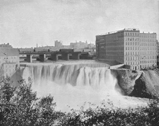 Genesee Watervallen, Rochester, New York State, VS, c1900