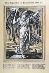 Duitse allegorie van de Parijse Commune, 1871
