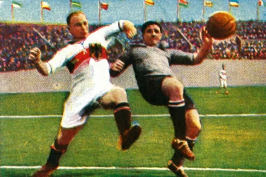 Duitsland-Uruguay voetbalwedstrijd, 1928