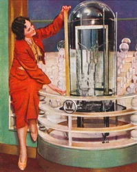 Gigantische elektrische lamp, 1938