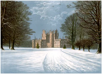 Glamis Castle, Angus, Schotland, huis van de Graaf van Strathmore, ca. 1880