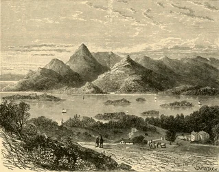 Glengariff Haven en Bantry Baai vanaf het Eccles Hotel, 1898