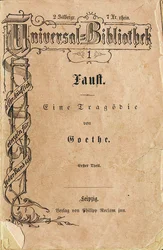 Goethes Faust I, het eerste deel van Reclams Universele Bibliotheek, verscheen op 10 november 1867