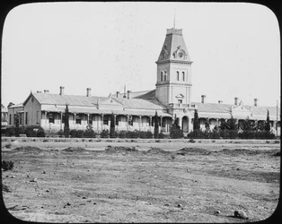Overheidsgebouwen, Bloemfontein, Zuid-Afrika, ca. 1890