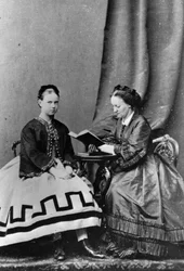 Grootvorstin Maria Alexandrovna van Rusland met Anna Tyutcheva, 1864