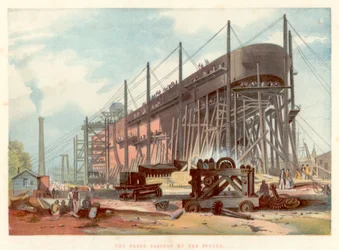 Great Eastern op de stocks bij Millwall aan de Theems