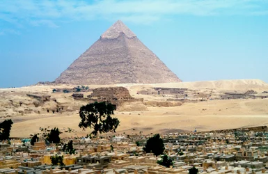 Grote Piramide van Cheops in Gizeh, Egypte, 4e dynastie, Oude Rijk