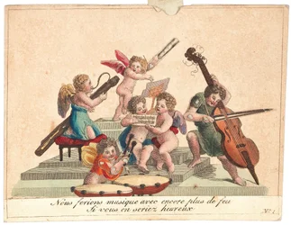 Wenskaart Een engelenorkest, na 1815