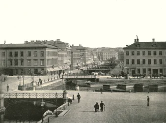 Gustav Adolfs torg en Ostra Hamngatan, Göteborg, Zweden, 1895