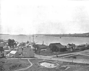 Halifax Haven, Nova Scotia, vanaf Dartmouth, Canada, ca. 1900