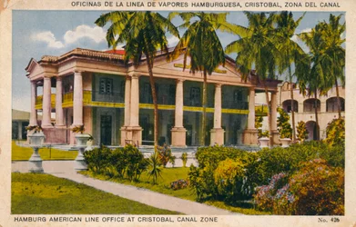 Hamburg American Line Office in Cristobal, Kanaalzone