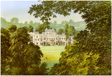 Hampton Court, Herefordshire, huis van de familie Arkwright, ca. 1880