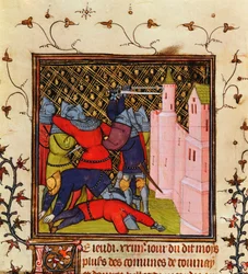 Handgemeen met Zwaarden ter Verdediging van een Kasteel