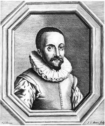 Hans Lippershey, Nederlandse opticien gecrediteerd met de ontdekking van de telescoop, 1655