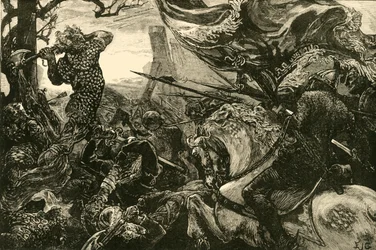 Harold bij de Slag bij Hastings, 1066