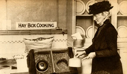 Koken in hooikist, Eerste Wereldoorlog