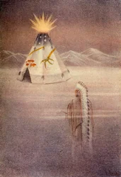Hij beschreef een grote tipi, 1914
