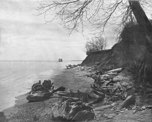 Op weg naar de kust, Lake Michigan, VS, c1900