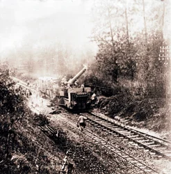 Zware artillerie op spoorweg