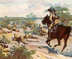 Hendrik Witbooi dodelijk gewond in de strijd bij Fahlgras, 29 oktober 1905, 1936