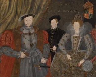 Hendrik VIII, Elizabeth I en Edward VI, 1597
