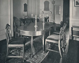 Hepplewhite Mahonie Eetkamermeubilair, 1760-1770, 1928